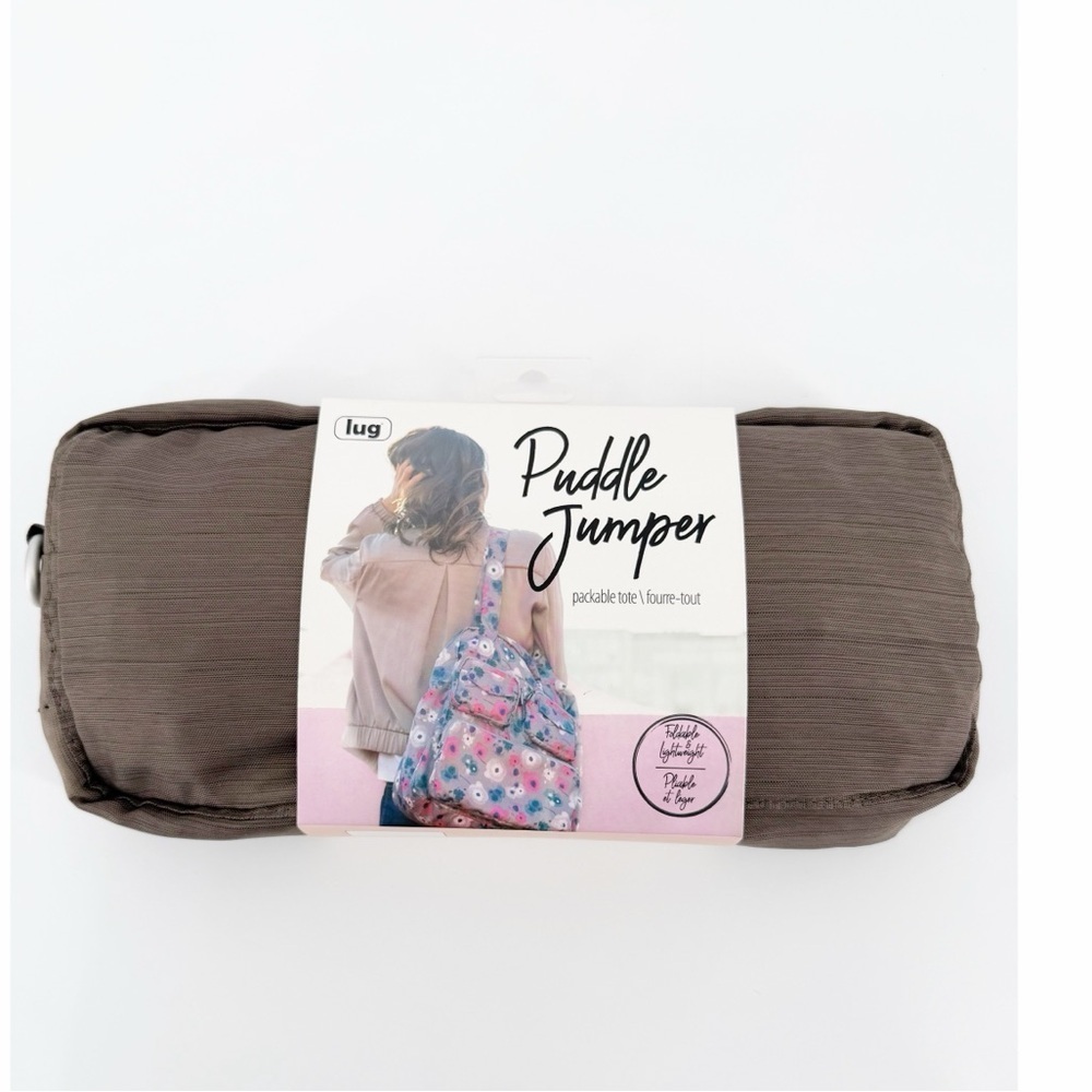 New Lug Puddle Jumper Tote Packable Walnut Brown